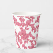 Gobelets En Papier Pétales de Fleur Rose (Verso)
