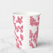 Gobelets En Papier Pétales de Fleur Rose (Gauche)