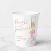 Gobelets En Papier Pétales et Prosecco | Baby Shower Champêtre de Bow (Verso)