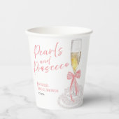 Gobelets En Papier Pétales et Prosecco | Baby Shower Champêtre de Bow (Recto)