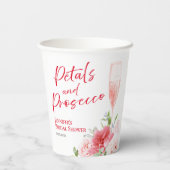 Gobelets En Papier Pétales et Prosecco | Déjeuner de mariage champêtr (Verso)