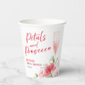 Gobelets En Papier Pétales et Prosecco | Déjeuner de mariage champêtr (Recto)
