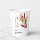 Gobelets En Papier Pétales et Prosecco Fête de Mariage (Verso)