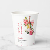 Gobelets En Papier Pétales et Prosecco Fête de Mariage (Recto)