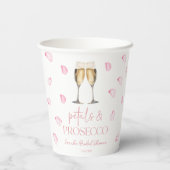 Gobelets En Papier Pétales & Prosecco Champagne Enterrement de Vie de (Verso)