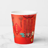 Gobelets En Papier Pétards chinois traditionnels Cheval Année PCup (Recto)