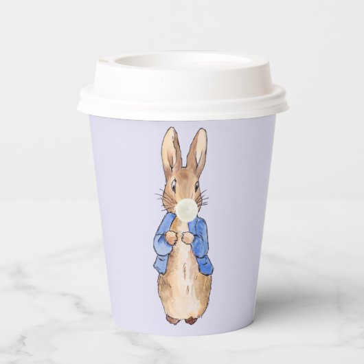 Gobelets En Papier Peter le lapin soufflant blanc bulle gomme (Verso)