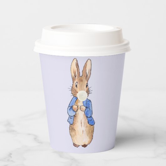 Gobelets En Papier Peter le lapin soufflant blanc bulle gomme (Recto)