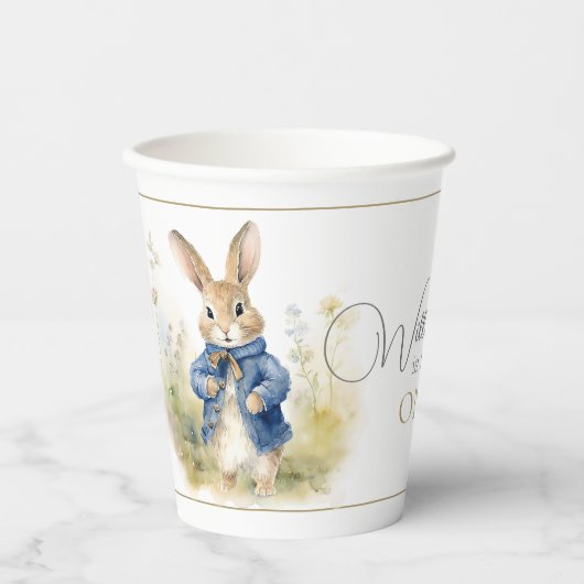 Gobelets En Papier Peter Le Rabbit Aquarelle Anniversaire (Recto)