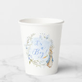 Gobelets En Papier Peter Rabbit Bleu C'est un garçon tasses de papier (Verso)