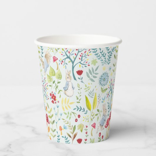 Gobelets En Papier Peter Rabbit | Motif d'aquarelle enchantée (Verso)