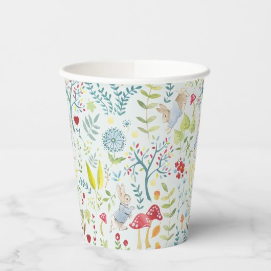 Gobelets En Papier Peter Rabbit | Motif d'aquarelle enchantée (Gauche)