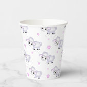 Gobelets En Papier Petit agneau Baby shower mouton positif (Gauche)