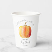 Gobelets En Papier Petit Baby shower Citrouille (Recto)