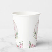 Gobelets En Papier Petit Baby shower Citrouille rose (Droite)