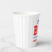 Gobelets En Papier Petit Baby shower De Baseball Slugger (Droite)