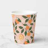 Gobelets En Papier Petit Baby shower de Citrus orange Cutie (Verso)