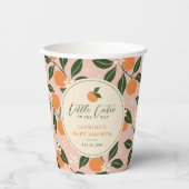 Gobelets En Papier Petit Baby shower de Citrus orange Cutie (Recto)