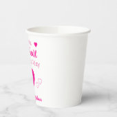 Gobelets En Papier Petit Baby shower de coeur (Gauche)