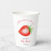 Gobelets En Papier Petit Baby shower de fraises doux (Verso)