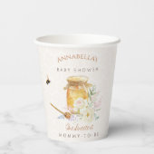 Gobelets En Papier Petit Baby shower de miel doux (Verso)