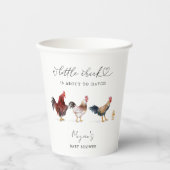 Gobelets En Papier Petit Baby shower de poulet à l'éclosion (Recto)