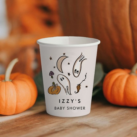 Gobelets En Papier Petit Baby shower d'Halloween presque dû