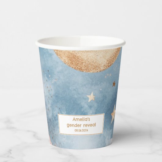Gobelets En Papier Petit baby shower étoilé tordu (Gauche)