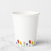 Gobelets En Papier Petit Baby shower Fleur sauvage (Verso)