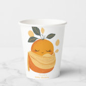 Gobelets En Papier Petit Baby shower orange (Recto)