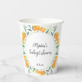 Gobelets En Papier Petit baby shower orange (Recto)