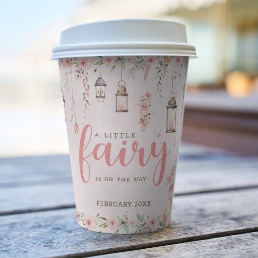 Gobelets En Papier Petit Baby shower rose Enchantée Fée