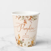 Gobelets En Papier Petit baby shower rustique citrouille d'automne (Verso)