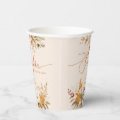 Gobelets En Papier Petit baby shower rustique citrouille d'automne (Droite)