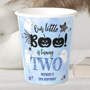 Gobelets En Papier Petit Boo ! Cute Boy Halloween Éffrayant 2e annive