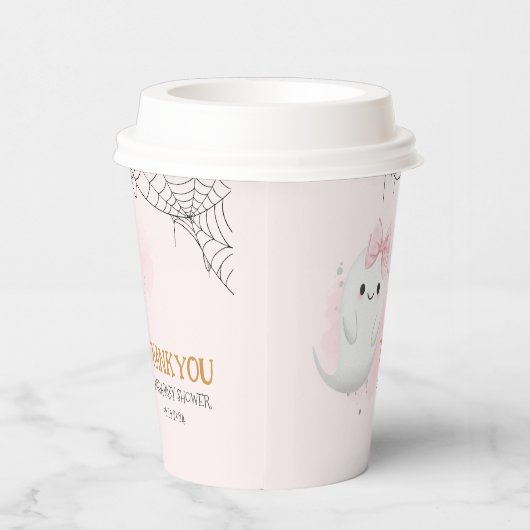 Gobelets En Papier Petit Boo Halloween fantôme fille baby shower (Droite)