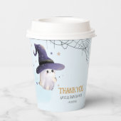 Gobelets En Papier Petit Boo Halloween fantôme garçon baby shower (Verso)