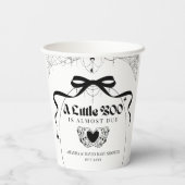 Gobelets En Papier Petit Boo minimal Baby shower gothique d'Halloween (Verso)