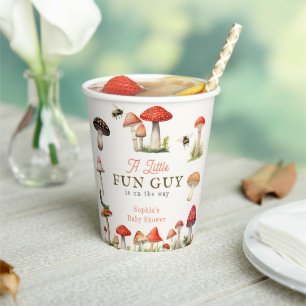 Gobelets En Papier Petit Champignon Amusant Baby Shower Garçon