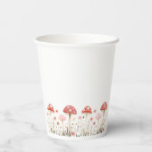 Gobelets En Papier Petit Champignons Fleur sauvage Baby shower tasse (Verso)