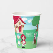 Gobelets En Papier Petit chaperon Rouge Filles de conte de Fairytale (Verso)