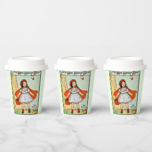 Gobelets En Papier Petit Chaperon Rouge Vintage Mignon
