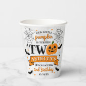 Gobelets En Papier Petit Citrouille à deux heures d'Halloween 2e anni (Verso)