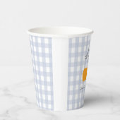 Gobelets En Papier Petit Citrouille Automne Pastel Bleu Premier Anniv (Droite)