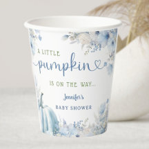 Petit Citrouille Boy Blue Automne Baby shower papi