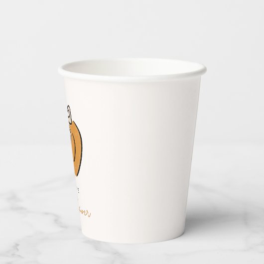 Gobelets En Papier Petit Citrouille Sucré En Chemin Mignonne Baby sho (Verso)