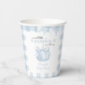 Gobelets En Papier Petit Citrouille sur le Baby shower Way Blue Bow (Verso)
