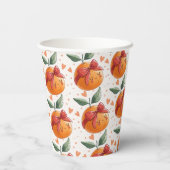 Gobelets En Papier Petit Cutie Pamplemousse Citrus Orange Thème (Verso)