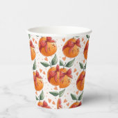 Gobelets En Papier Petit Cutie Pamplemousse Citrus Orange Thème (Droite)