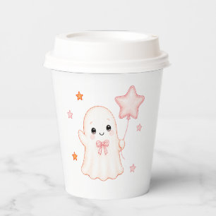 Gobelets En Papier Petit Fantôme Boo Fête Prénatale d'Halloween pou